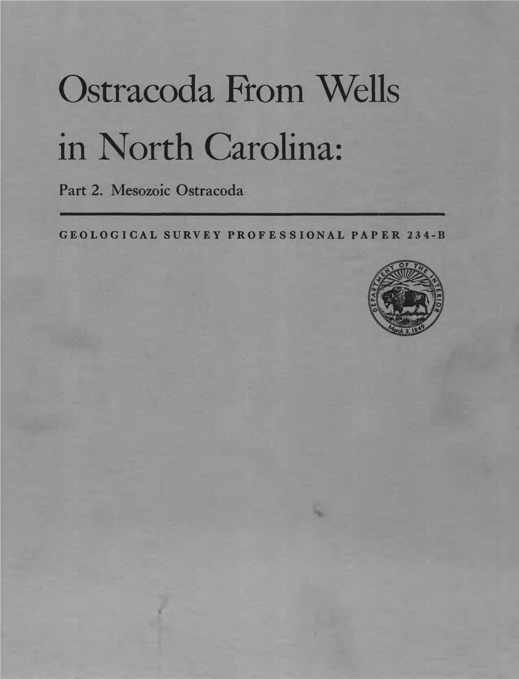 Ostracoda from Wells in North Carolina: Part 2