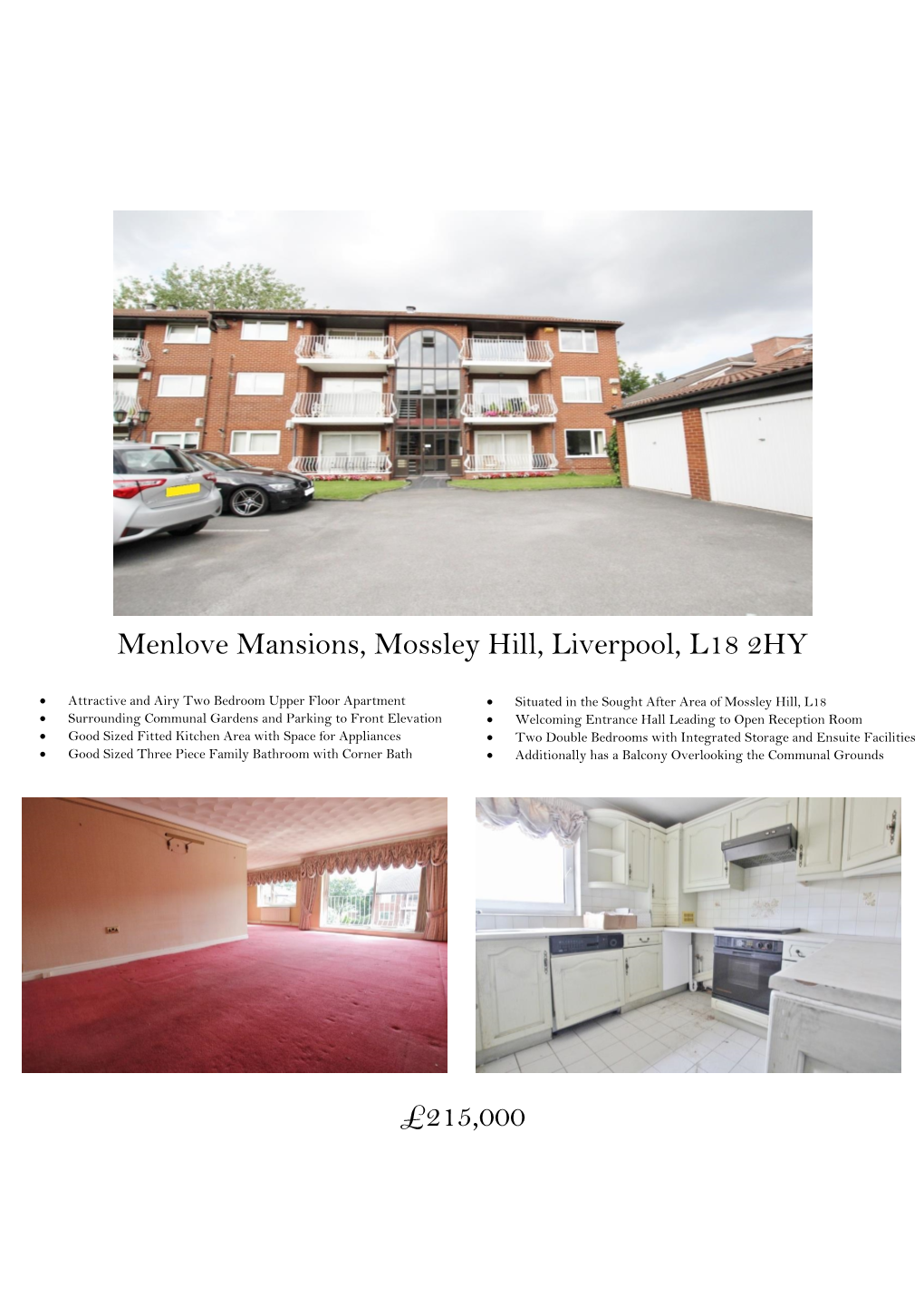 Menlove Mansions, Mossley Hill, Liverpool, L18 2HY £215,000