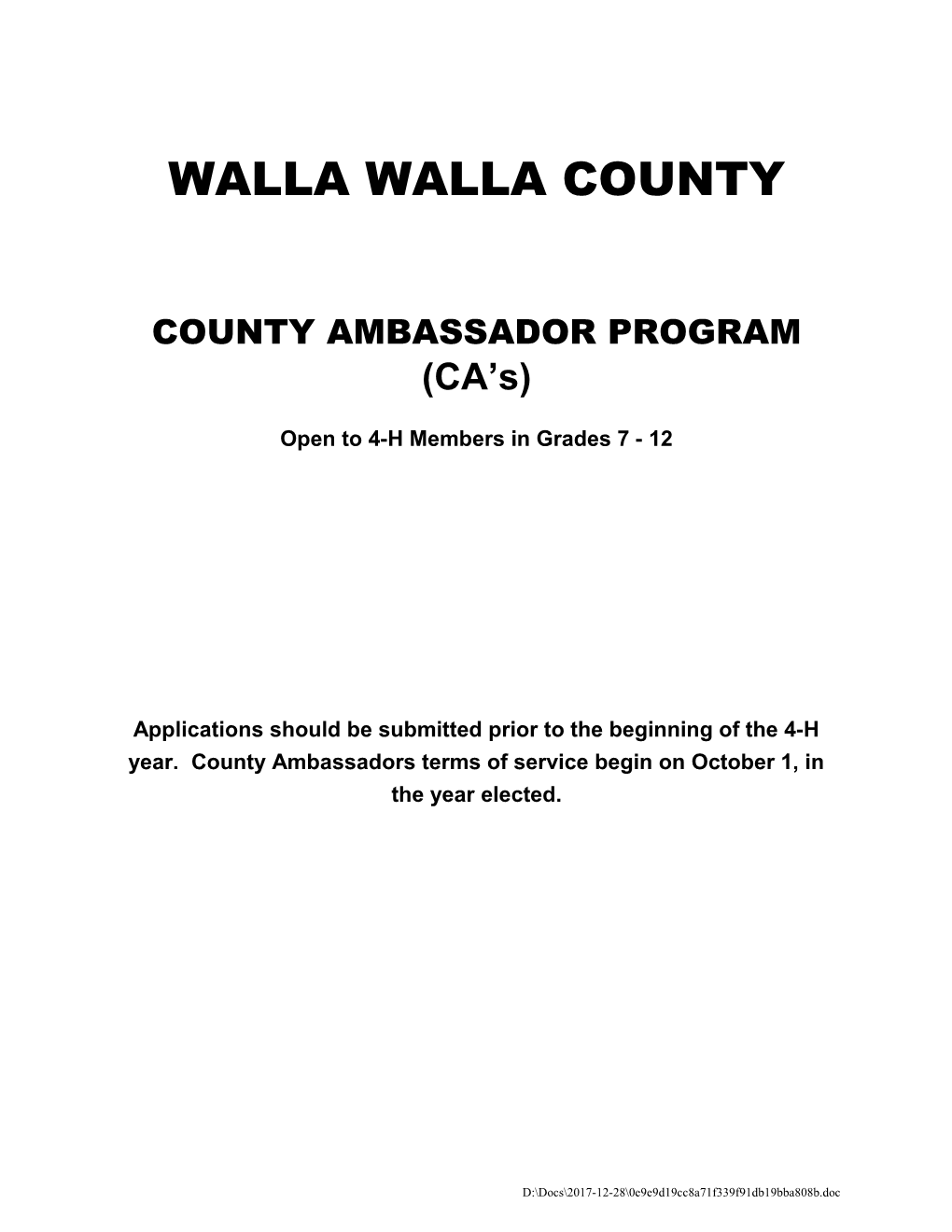 Walla Walla County