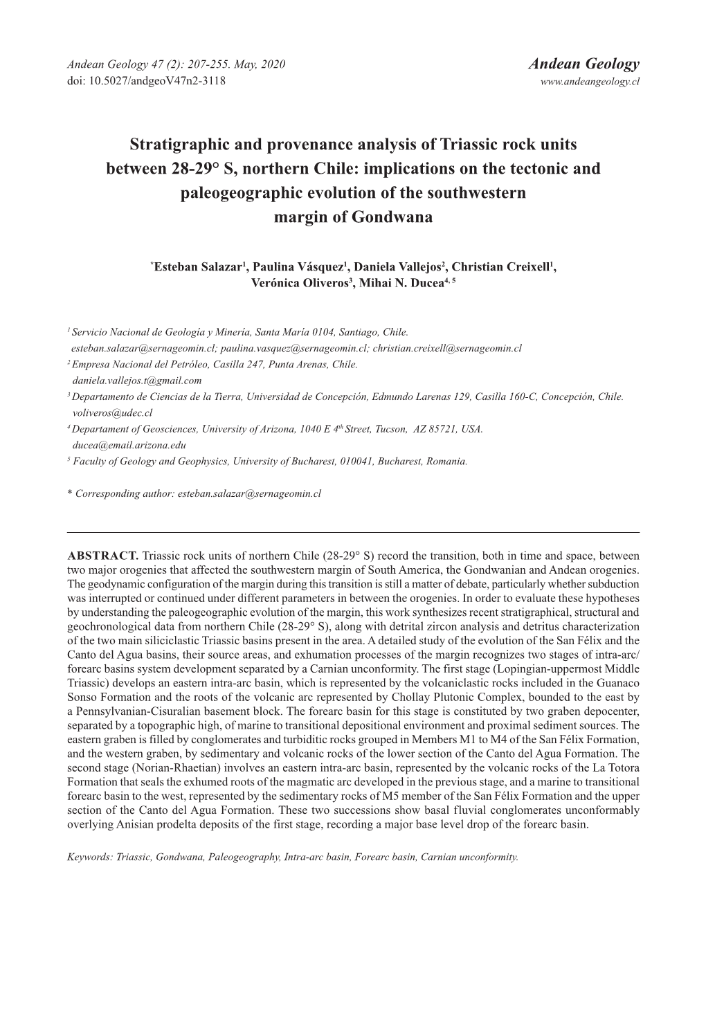 Stratigraphic and Provenance Analysis of Triassic Rock