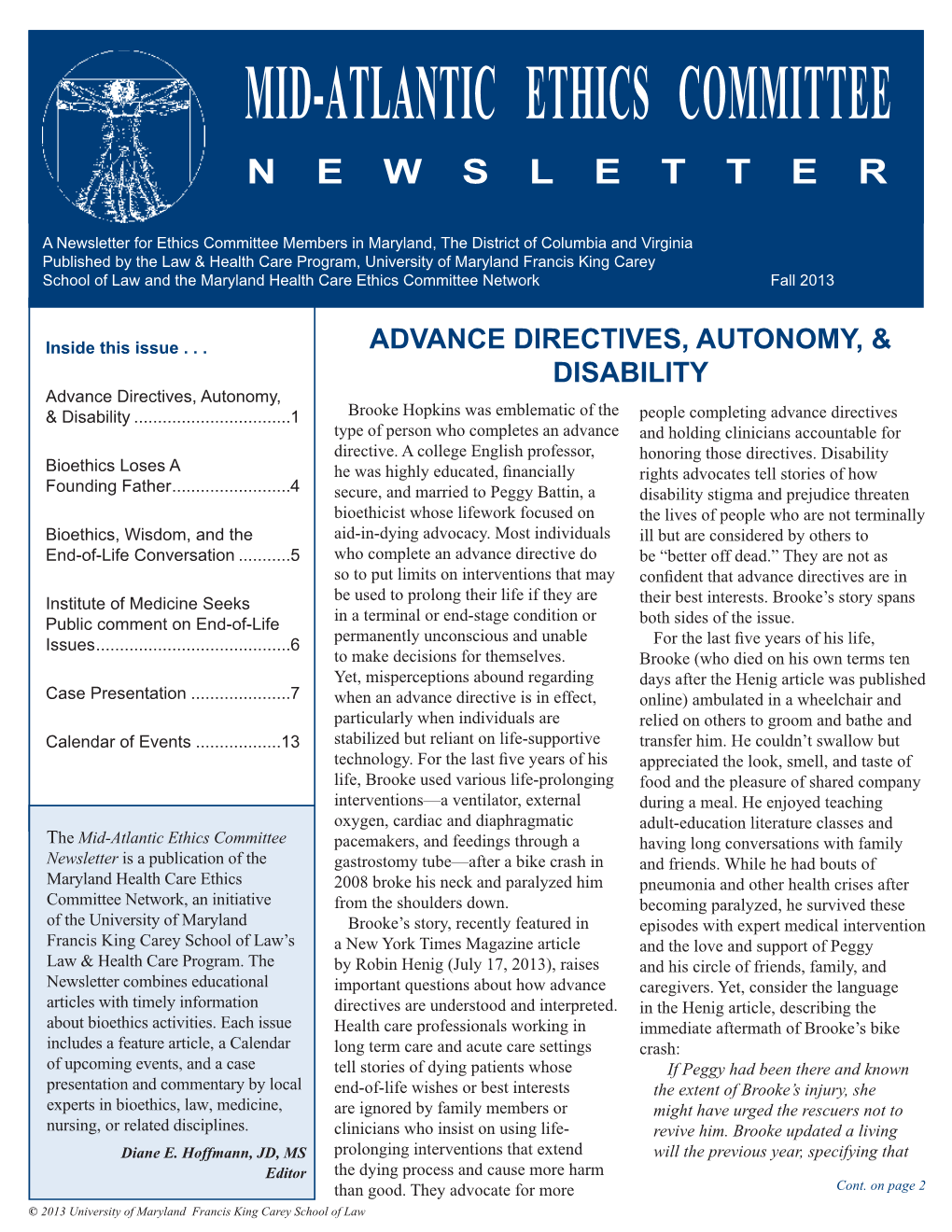 Mid-Atlantic Ethics Committee Newsletter