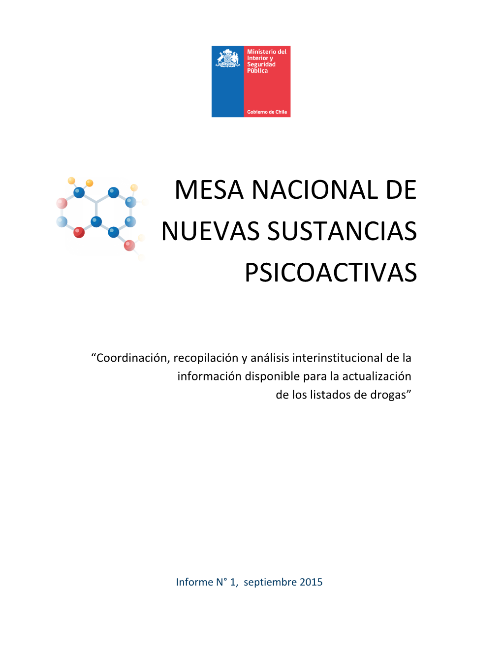 Informe N°1 Mesa Nacional De Nuevas Sustancias Psicoactivas