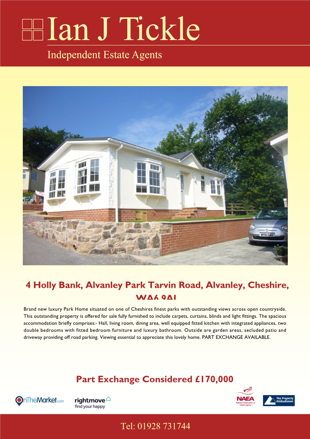 4 Holly Bank, Alvanley Park Tarvin Road, Alvanley, Cheshire, WA6
