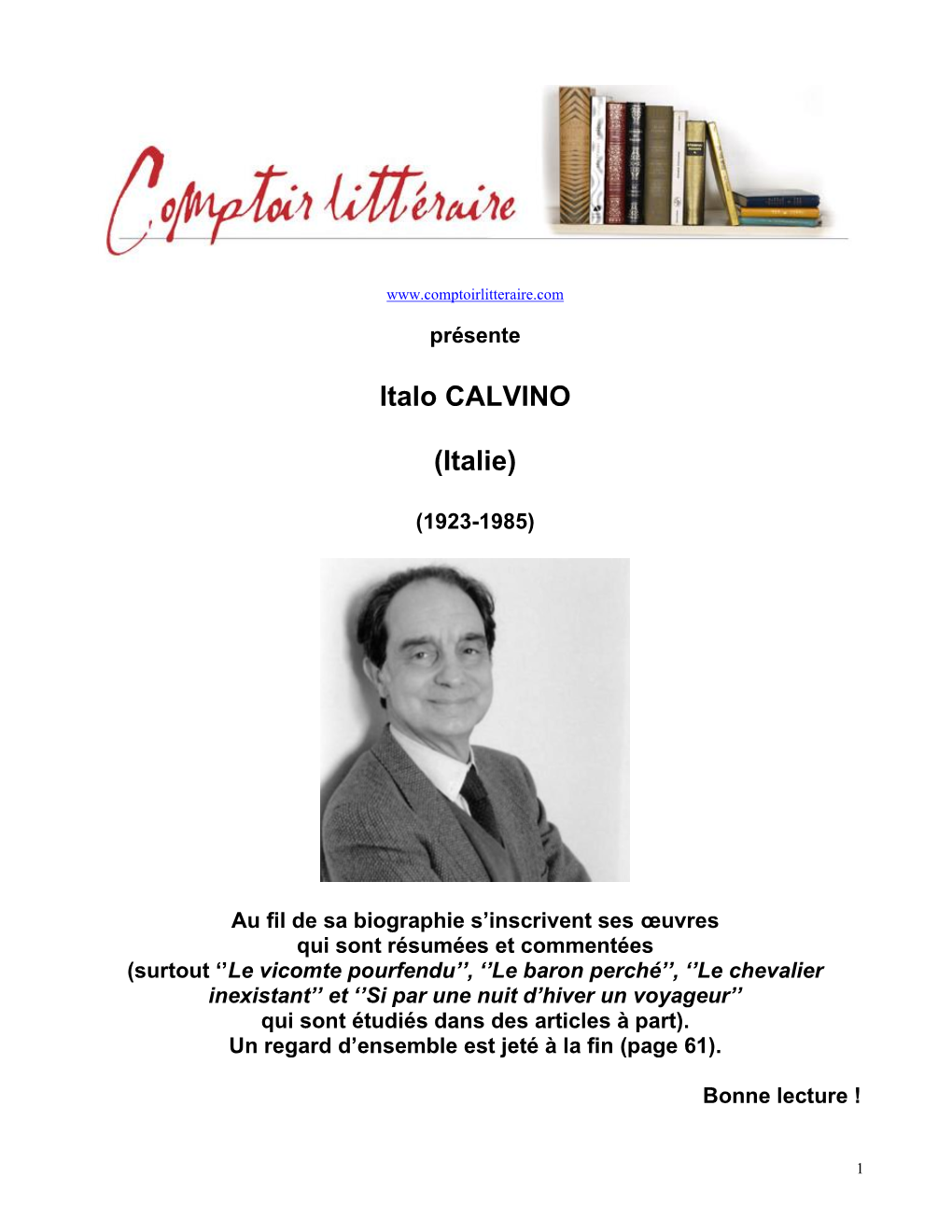 Italo CALVINO (Italie)