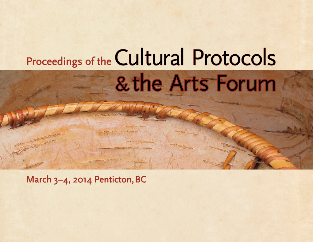 Cultural Protocols &The Arts Forum