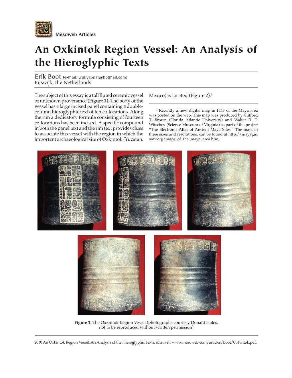 An Oxkintok Region Vessel: an Analysis of the Hieroglyphic Texts