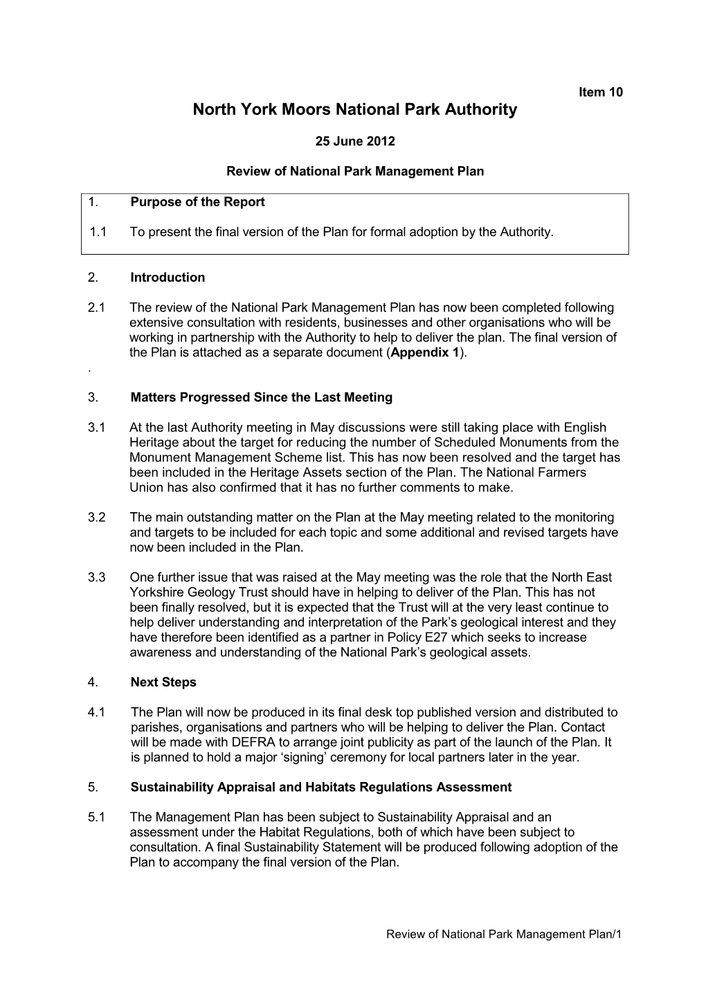 North York Moors National Park Authority