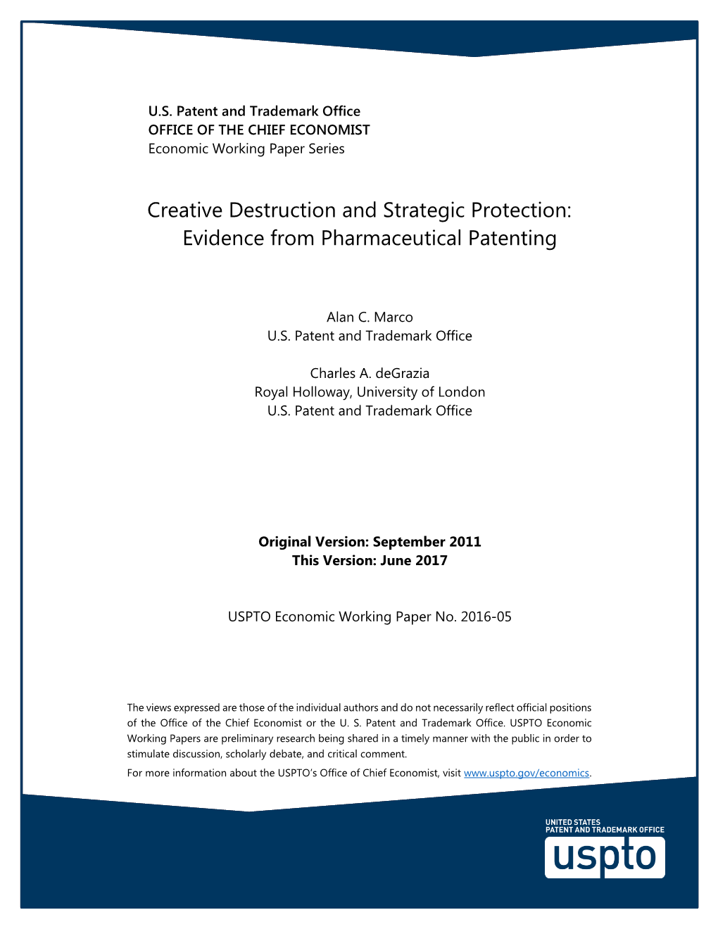 Creative Destruction and Strategic Protection: Evidence from Pharmaceutical Patenting