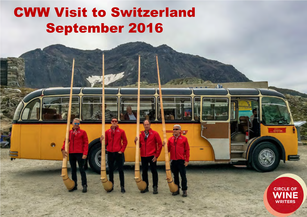 CWW Visit to Switzerland September 2016