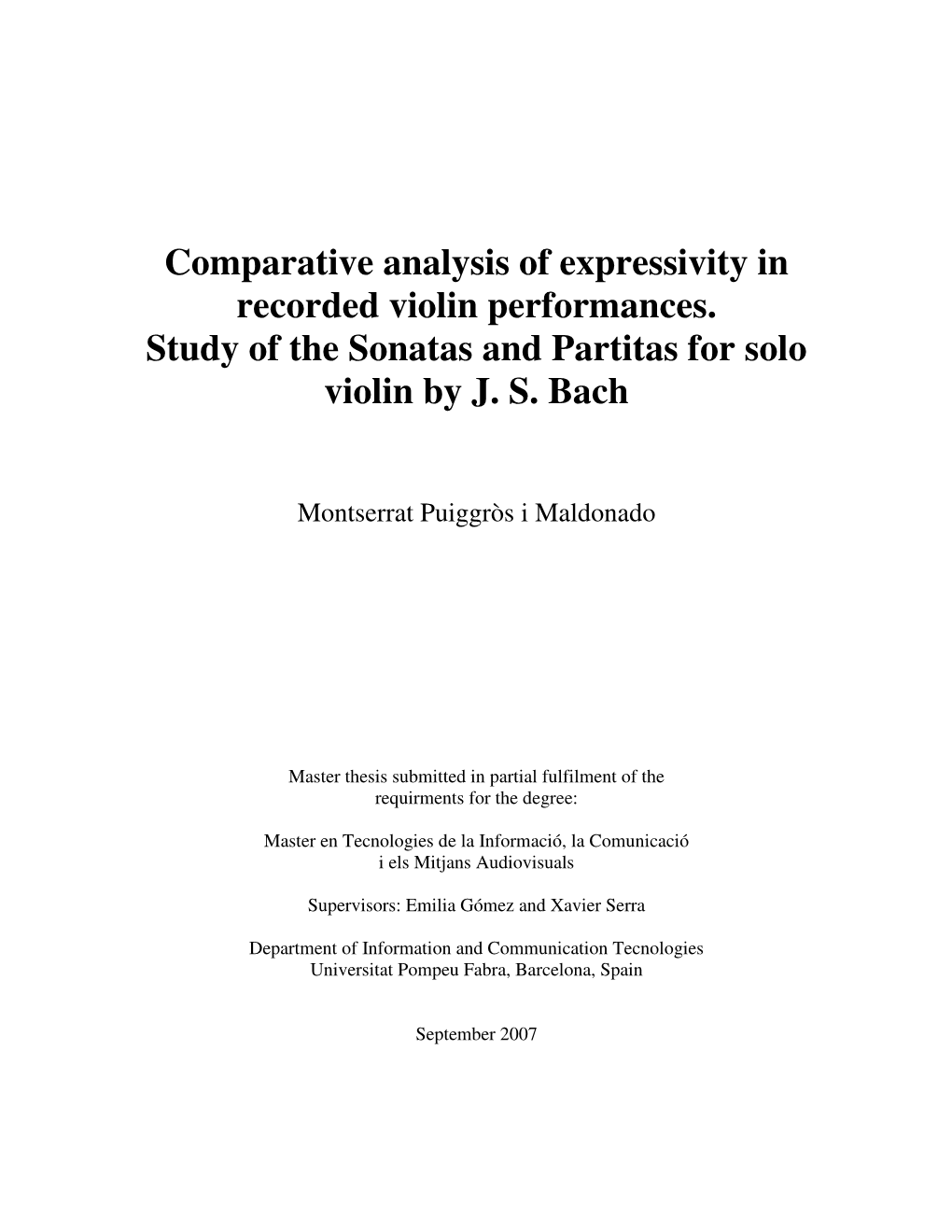 Comparative Analysis of Expressivity in Recorded Violin Performances