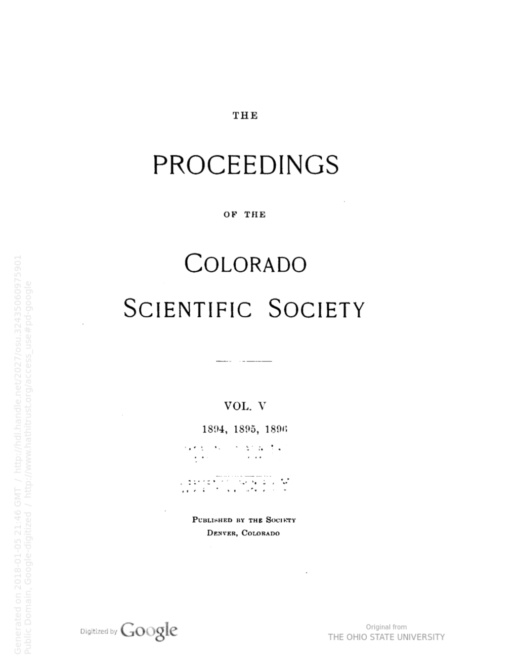 Proceedings of the CSS, Vol 5, 1894-1896