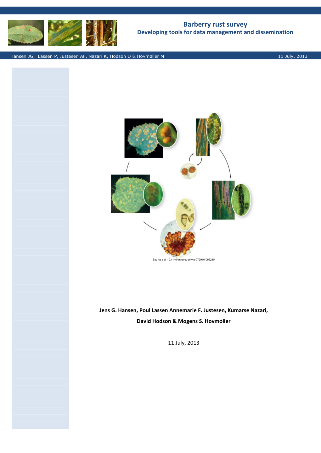 Barberry Rust Survey Developing Tools for Data Management and Dissemination