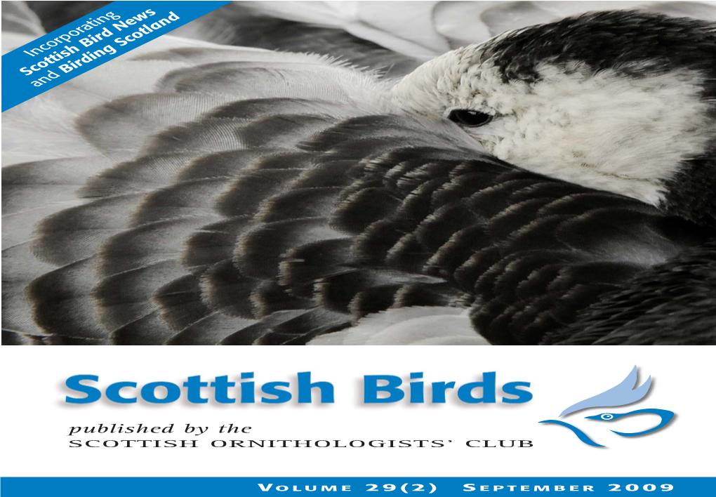 Scottish Birds Published by the SCOTTISH ORNITHOLOGISTS’ CLUB
