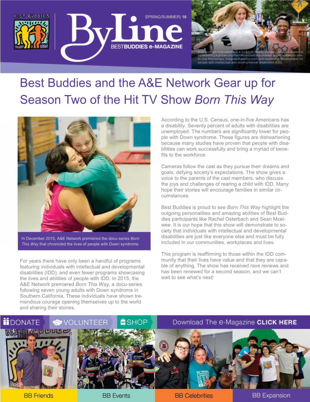 Best Buddies and the A&E Network Gear up for Season Two of the Hit