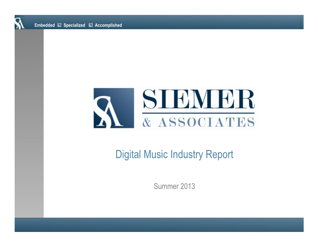 Digital Music Industry Report