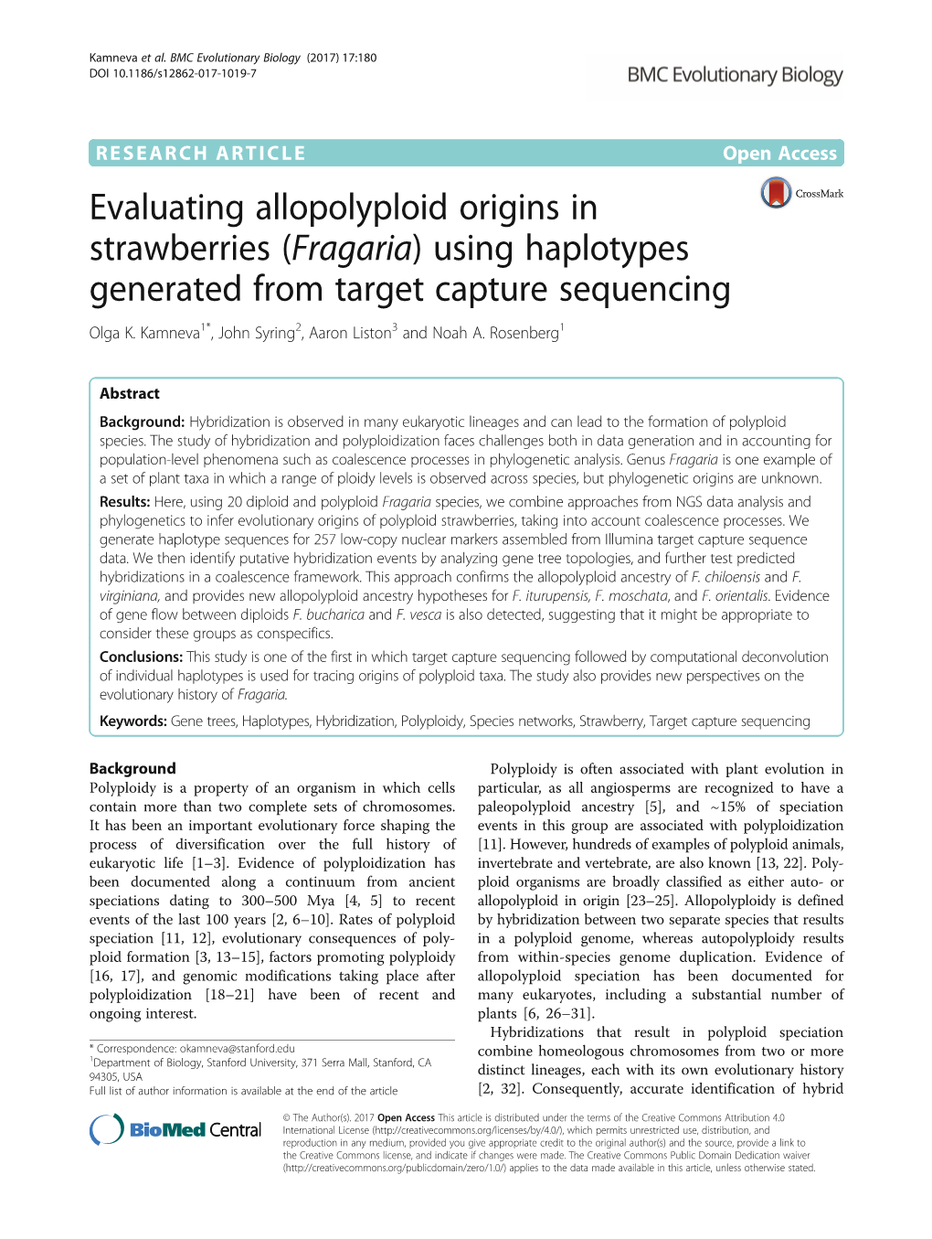 Using Haplotypes Generated from Target Capture Sequencing Olga K