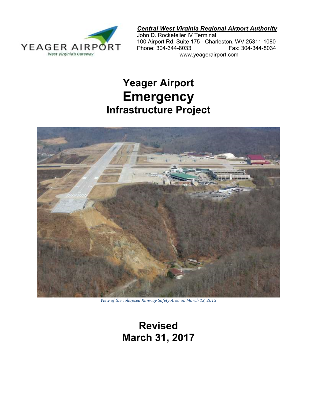 Yeager Airport Emergency Infrastructure Project