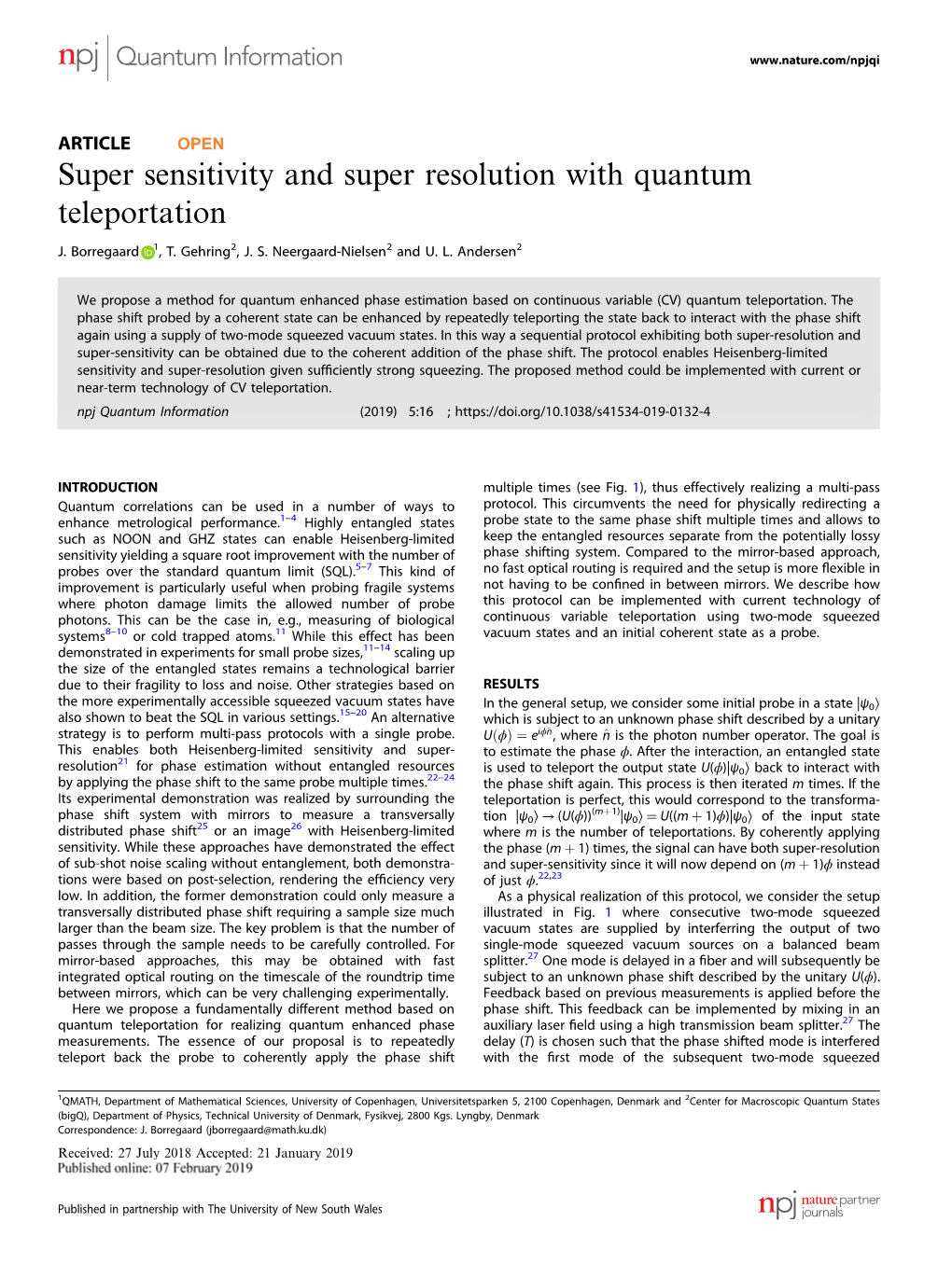 Super Sensitivity and Super Resolution with Quantum Teleportation