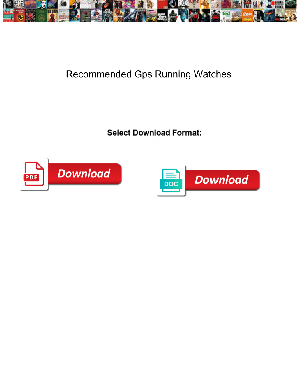 Recommended Gps Running Watches