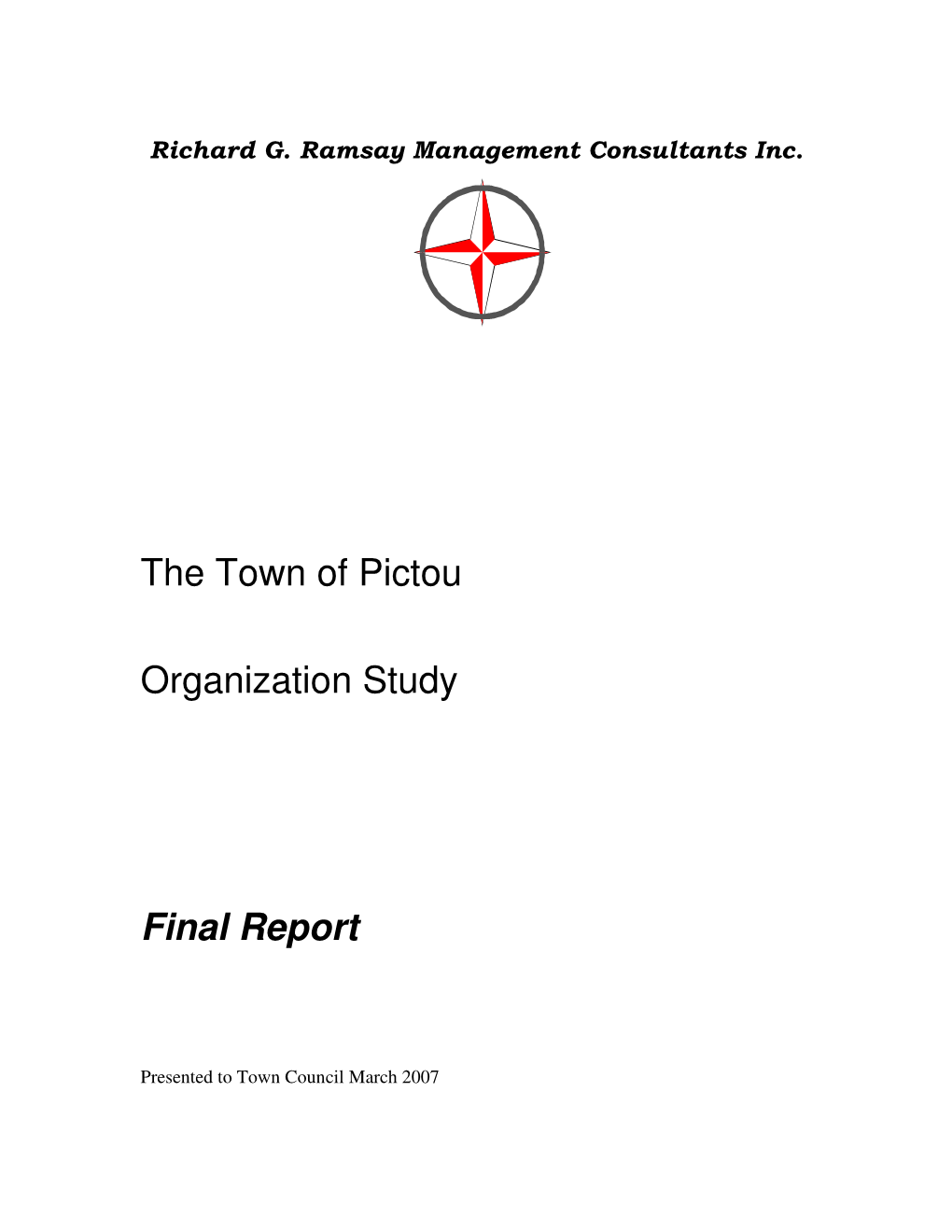 The Town of Pictou Organization Study Final Report