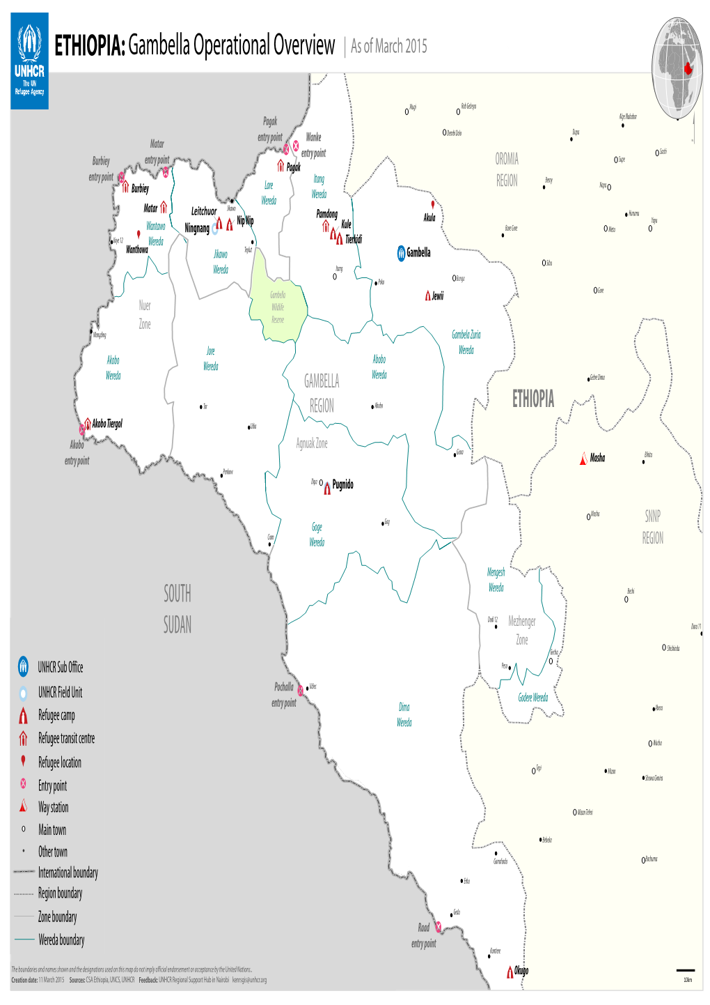 ETHIOPIA: Gambella Operational Overview, March 2015