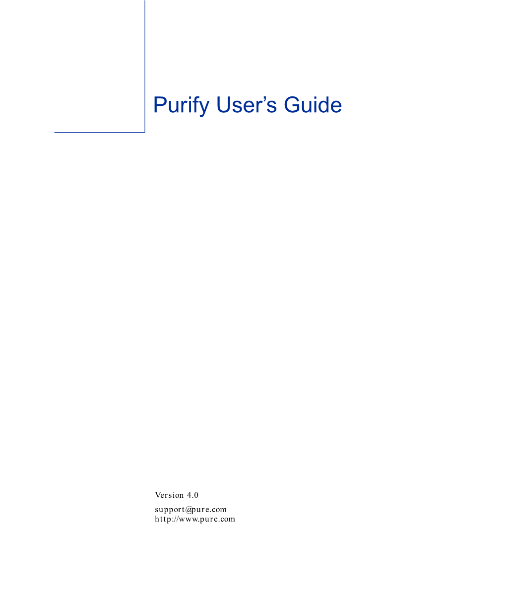 Purify User's Guide