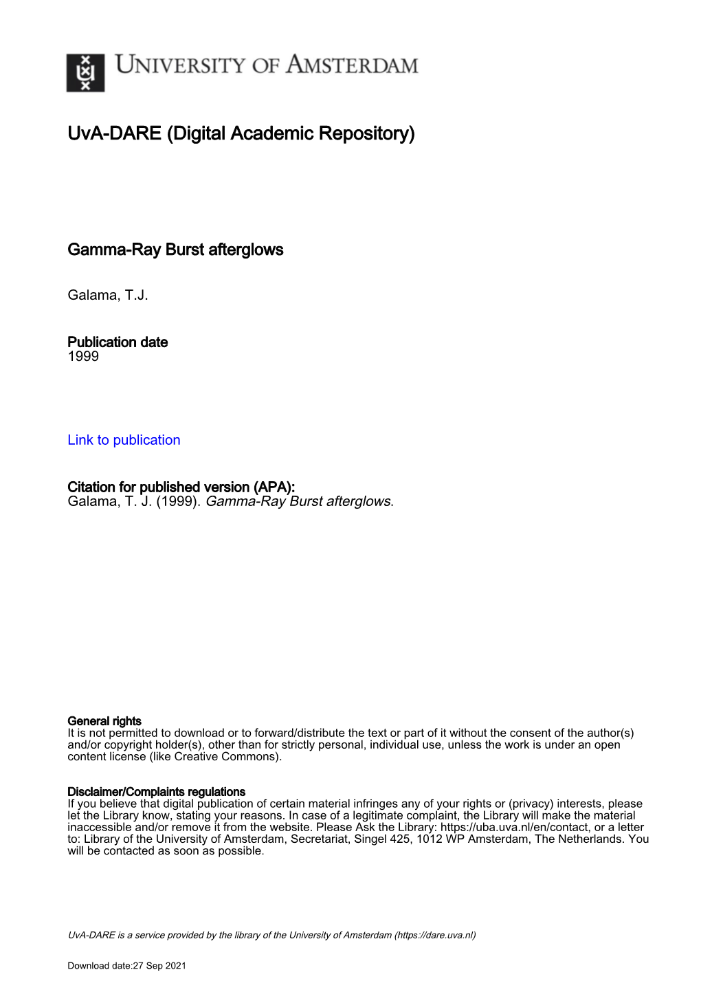 10.33 Observed and Inferred Parameters of GRB 970508