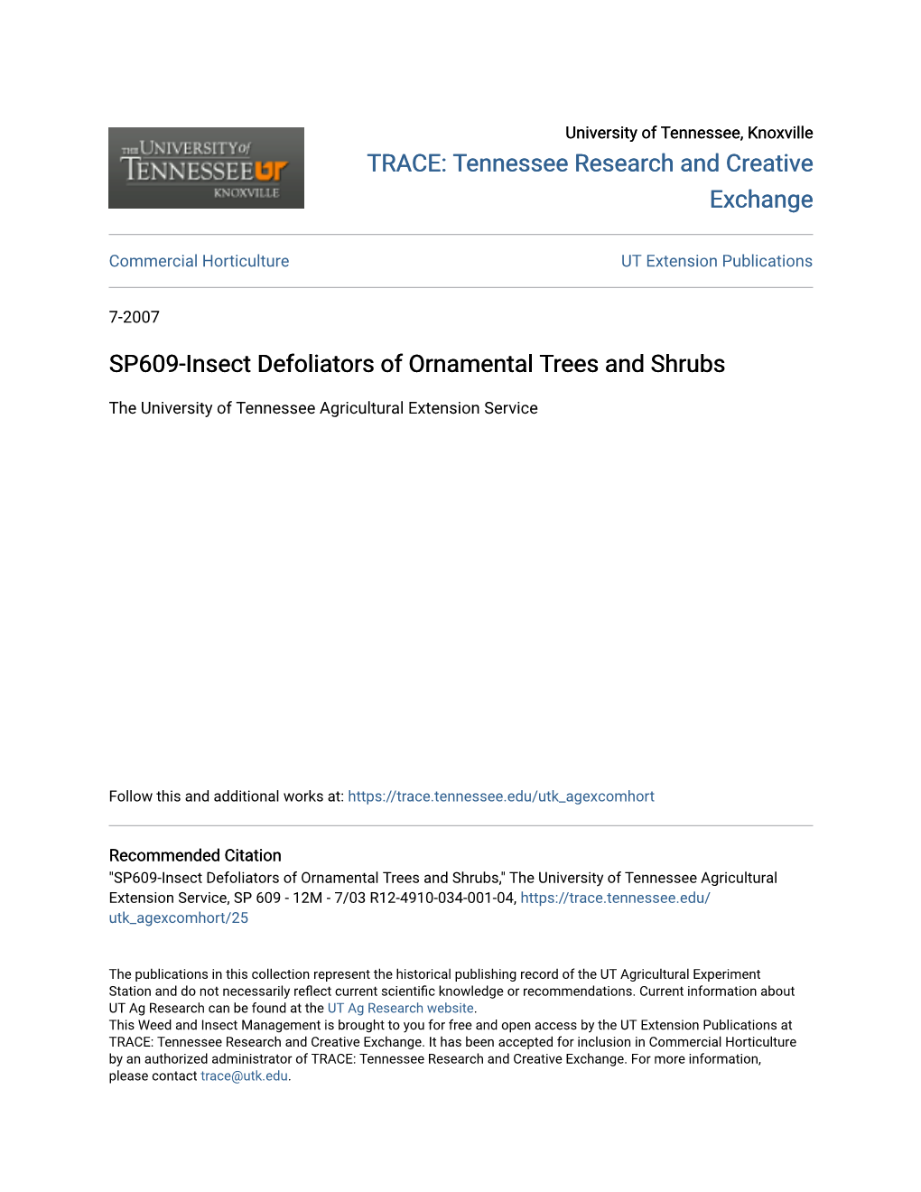 SP609-Insect Defoliators of Ornamental Trees and Shrubs