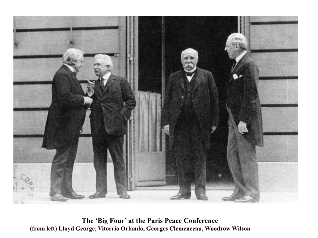 The 'Big Four' at the Paris Peace Conference