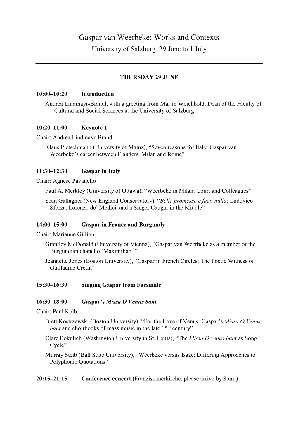 Conference Program