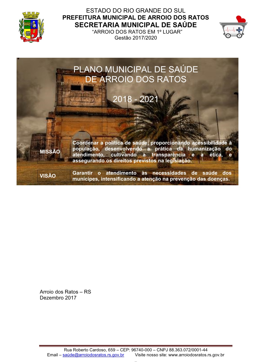 Plano Municipal De Saúde De Arroio Dos Ratos 2018