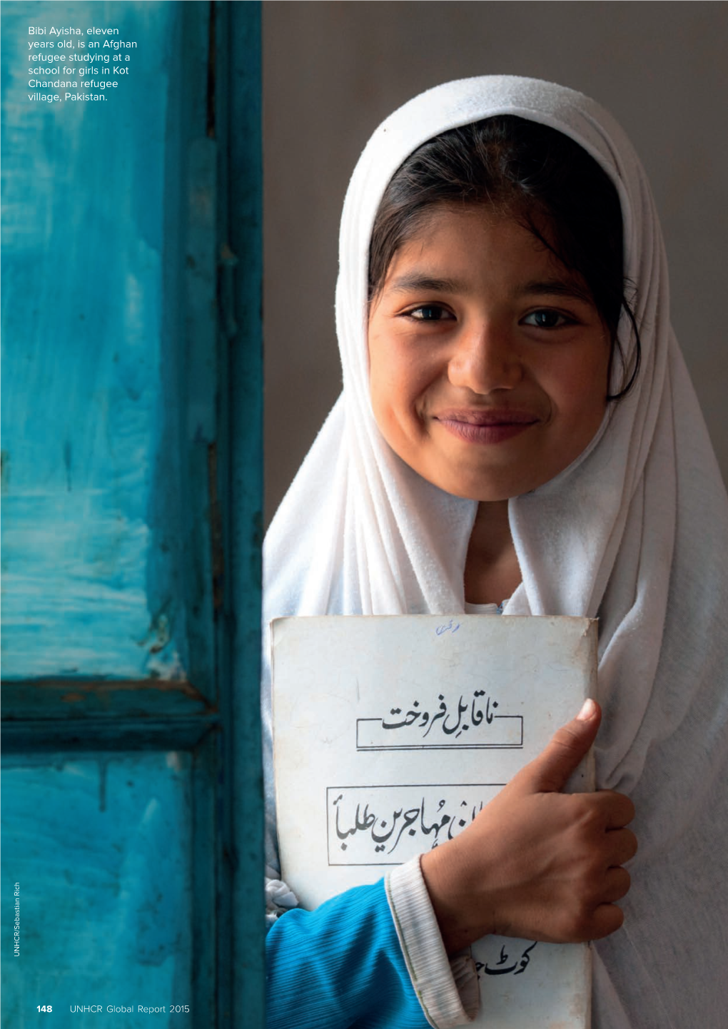 Bibi Ayisha, Eleven Years Old, Is an Afghan Refugee Studying at a School for Girls in Kot Chandana Refugee Village, Pakistan