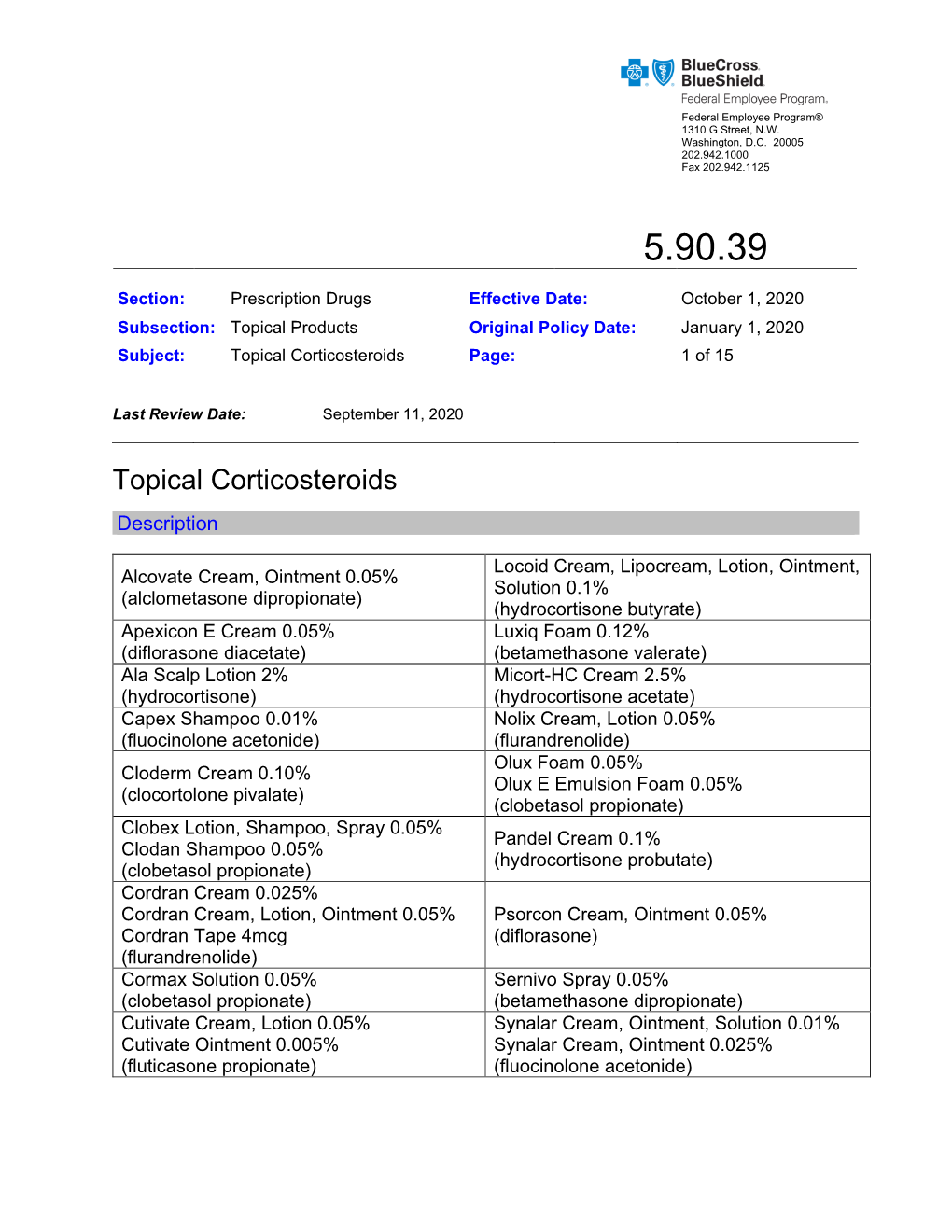 Topical Corticosteroids Page: 1 of 15