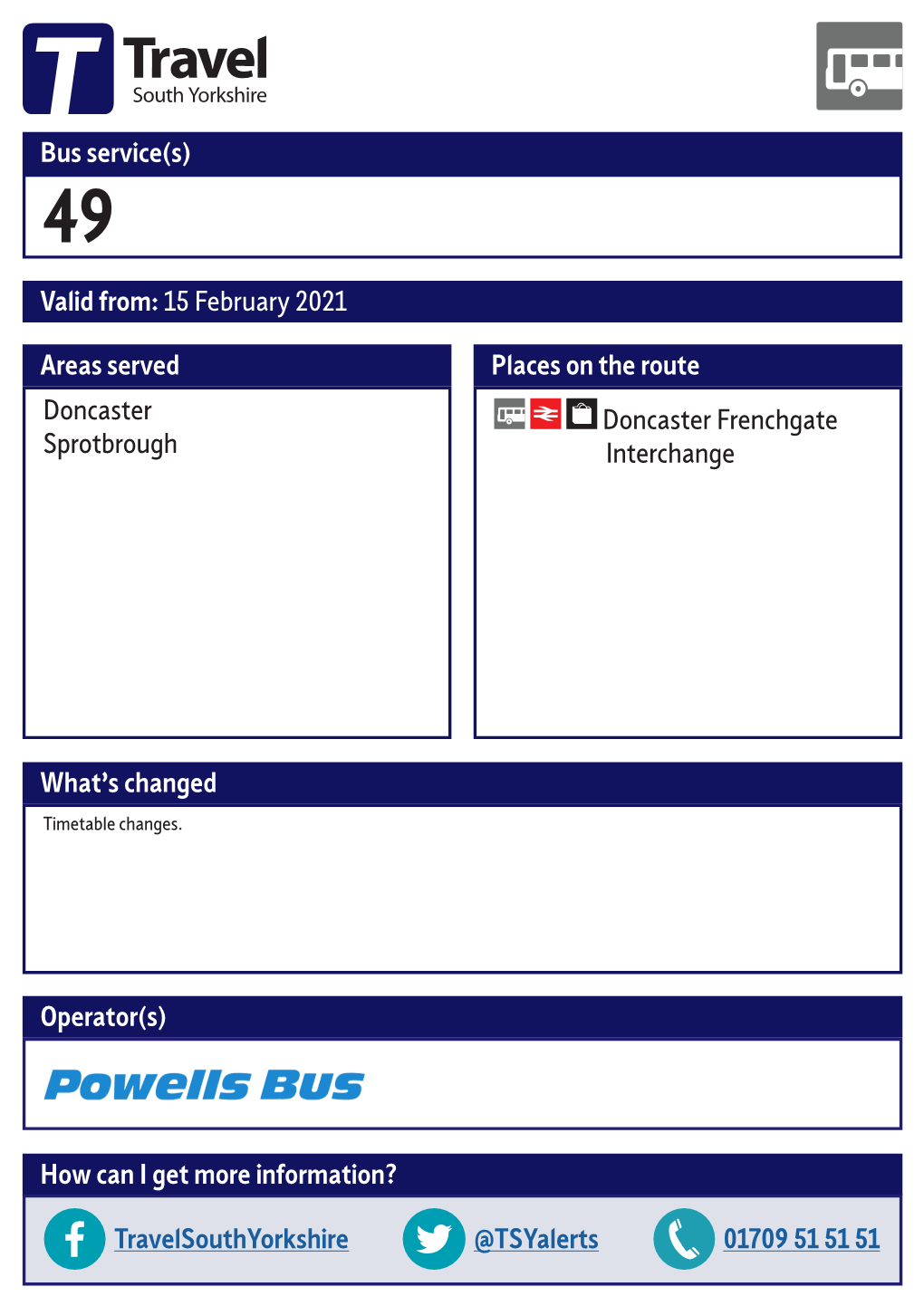 Valid From: 15 February 2021 Bus Service(S)