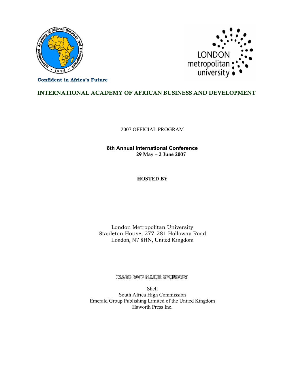 International Academy of African Business and Development