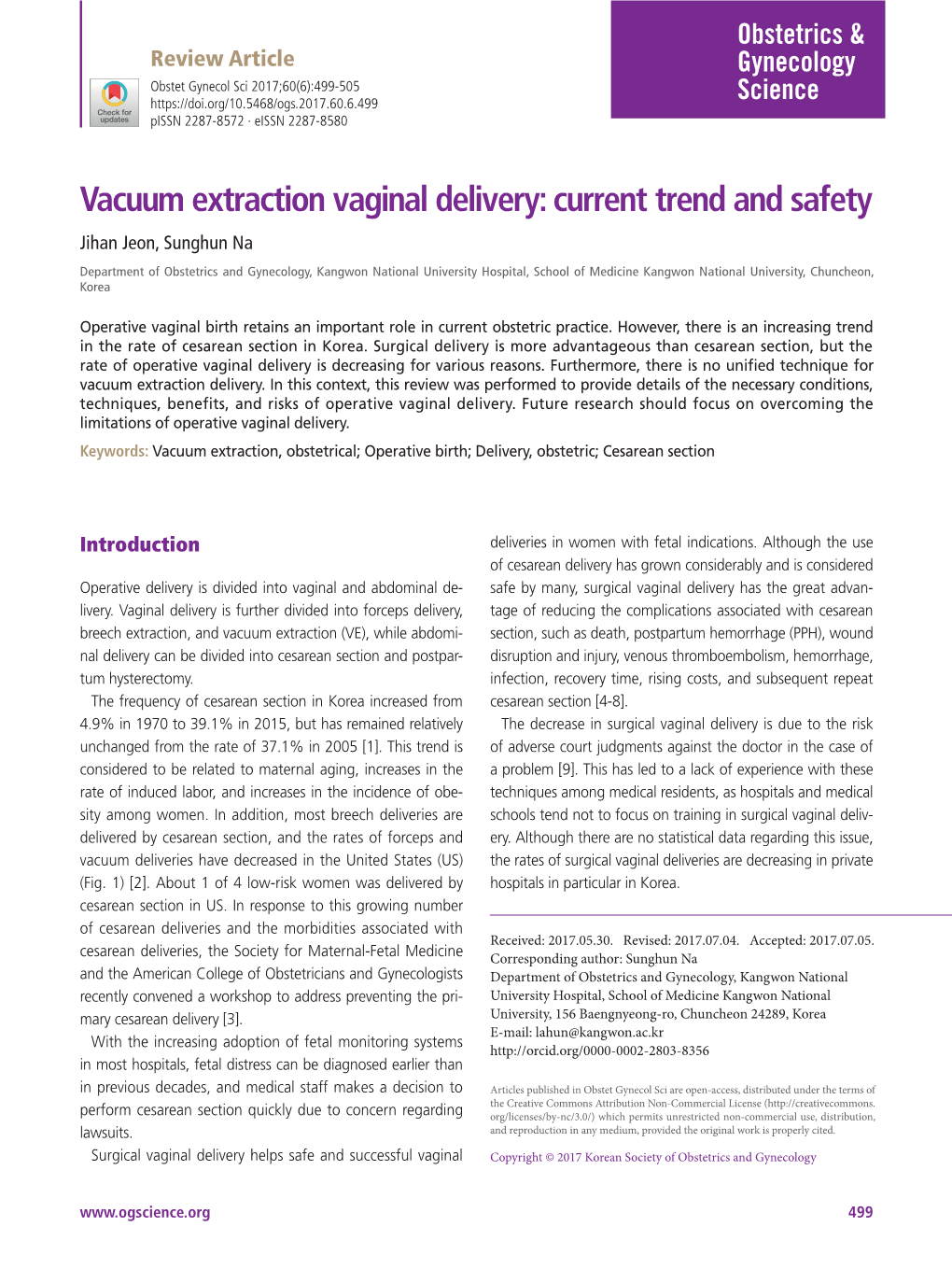 Vacuum Extraction Vaginal Delivery