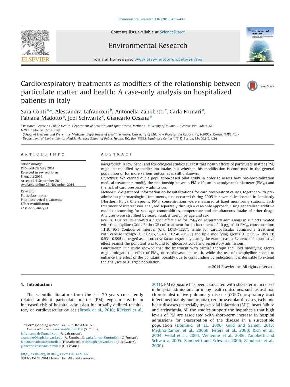 Cardiorespiratory Treatments As Modifiers of the Relationship