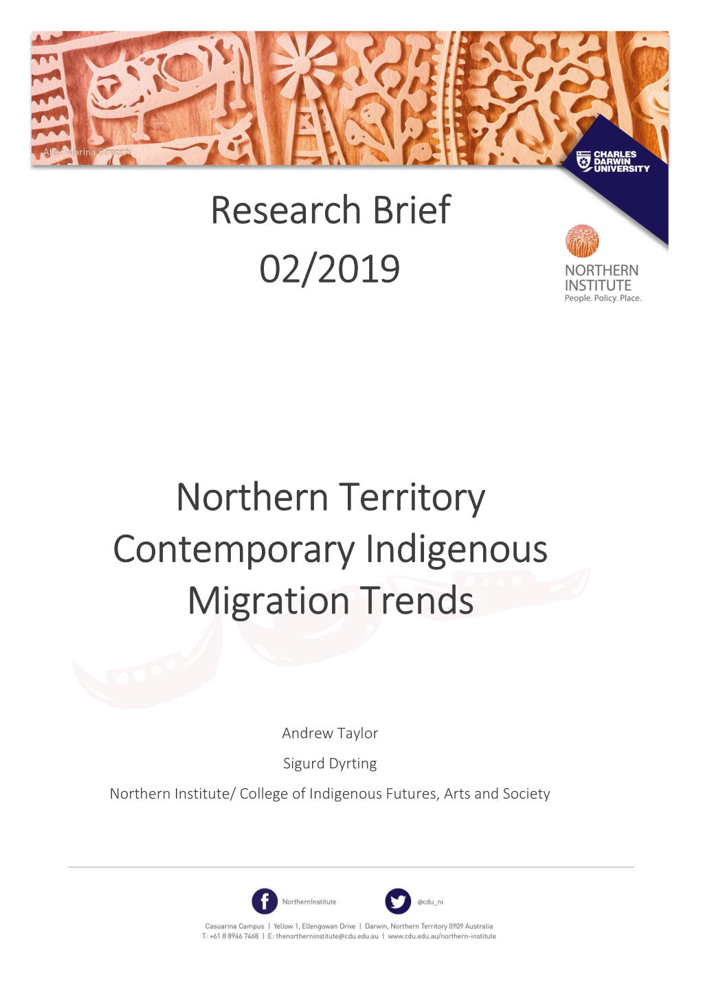 Research Brief 02/2019 Northern Territory Contemporary Indigenous