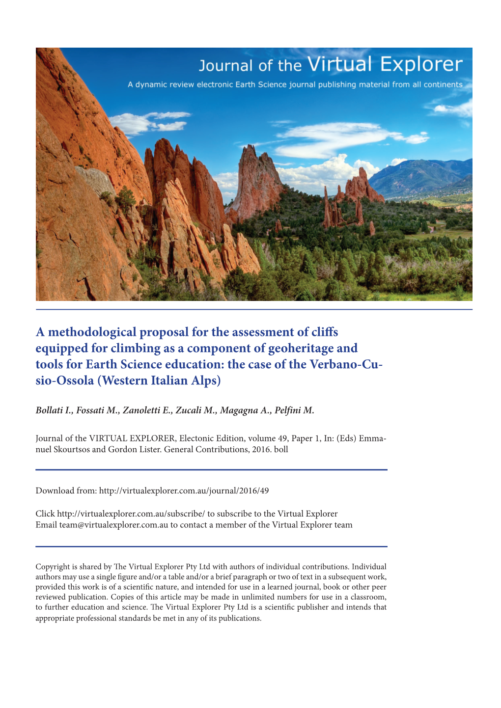 A Methodological Proposal for the Assessment of Cliffs Equipped For