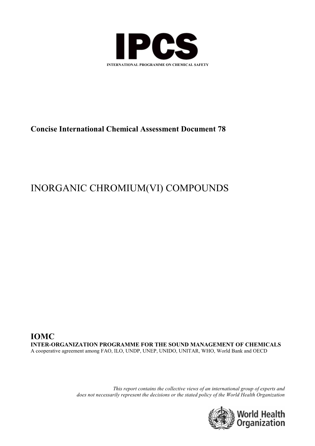 Inorganic Chromium(Vi) Compounds