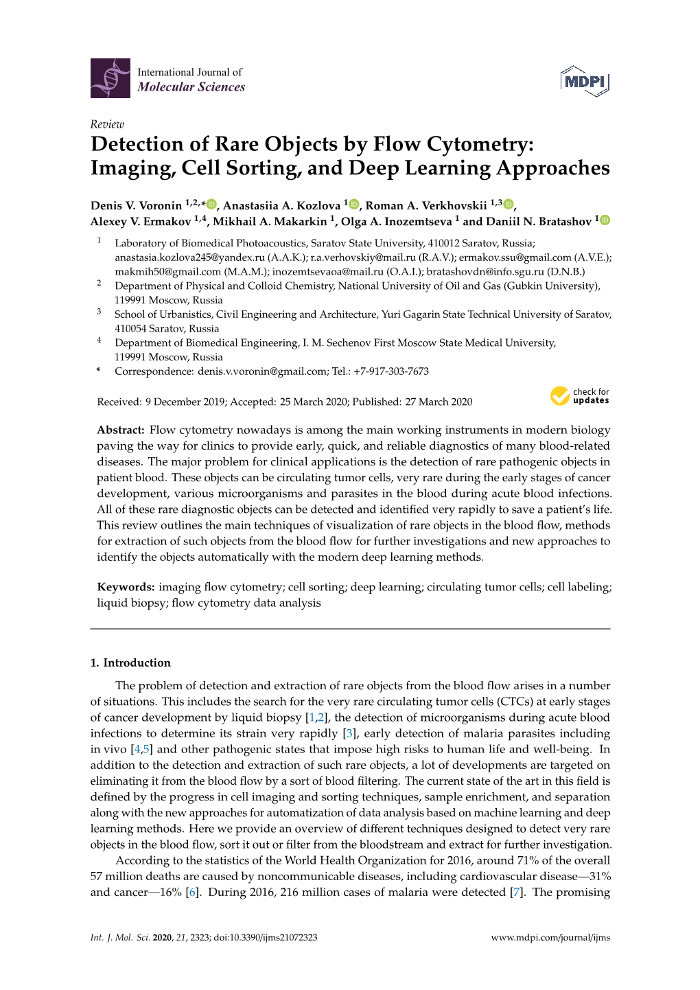 Detection of Rare Objects by Flow Cytometry: Imaging, Cell Sorting, and Deep Learning Approaches