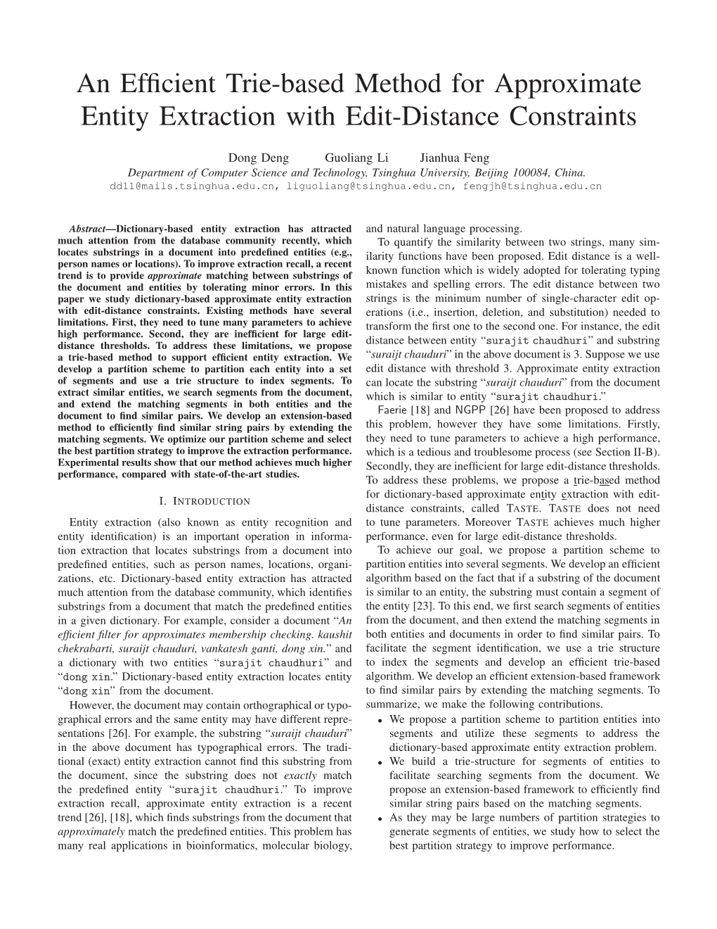 An Efficient Trie-Based Method for Approximate