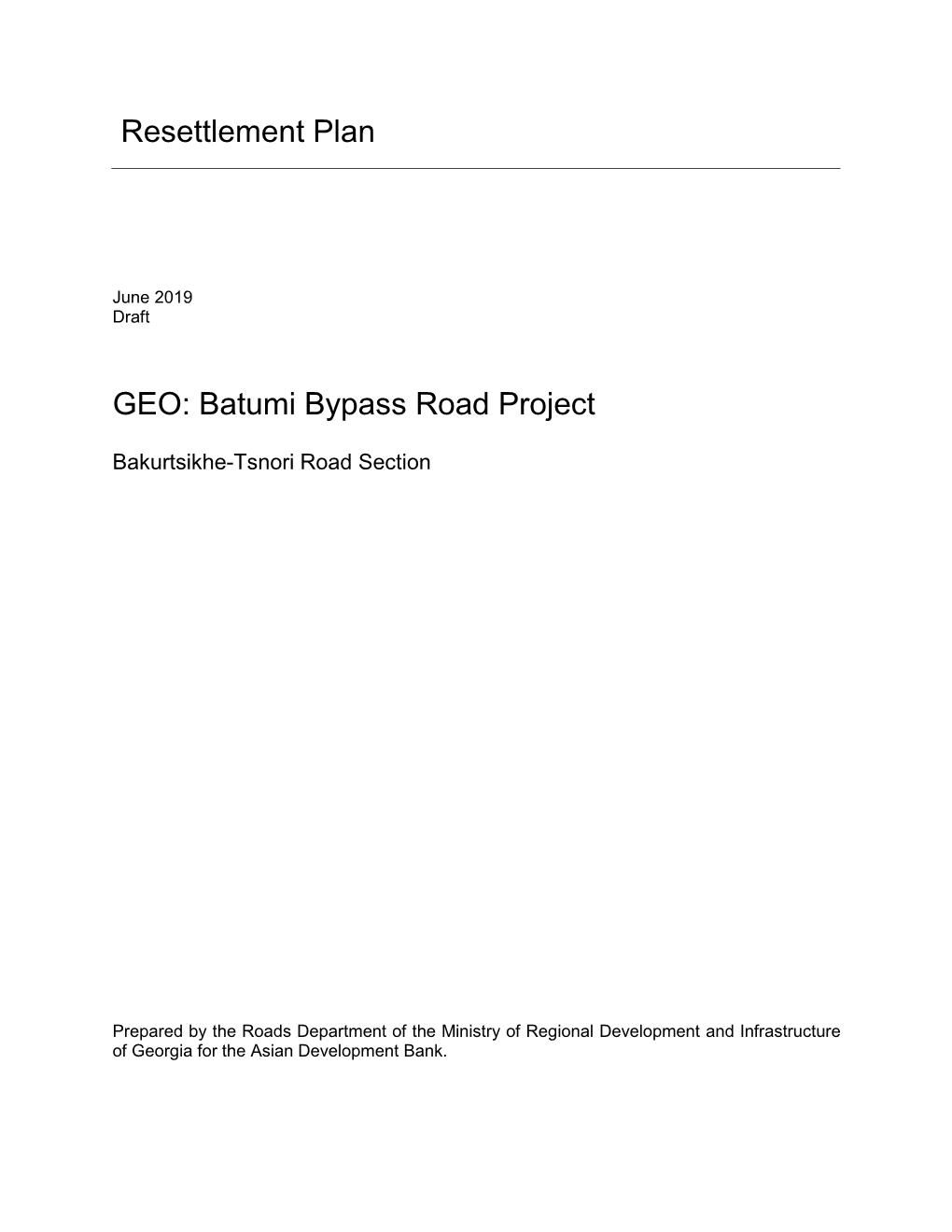 50064-001: Batumi Bypass Road Project