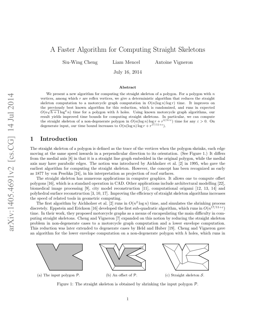 A Faster Algorithm for Computing Straight Skeletons