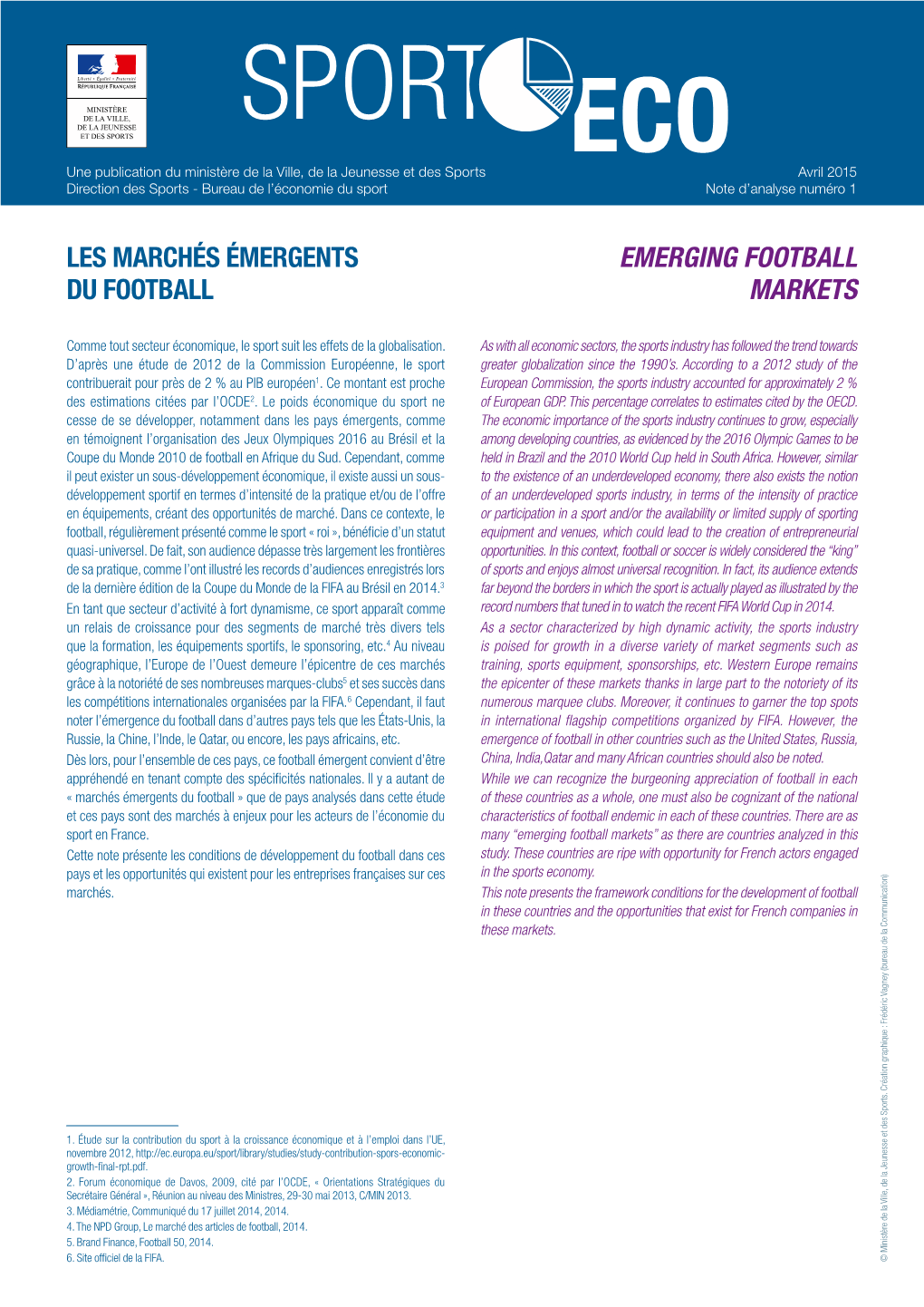 Les Marchés Émergents Du Football EMERGING FOOTBALL MARKETS