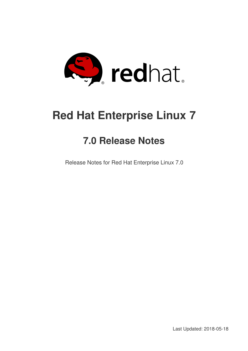 Red Hat Enterprise Linux 7 7.0 Release Notes