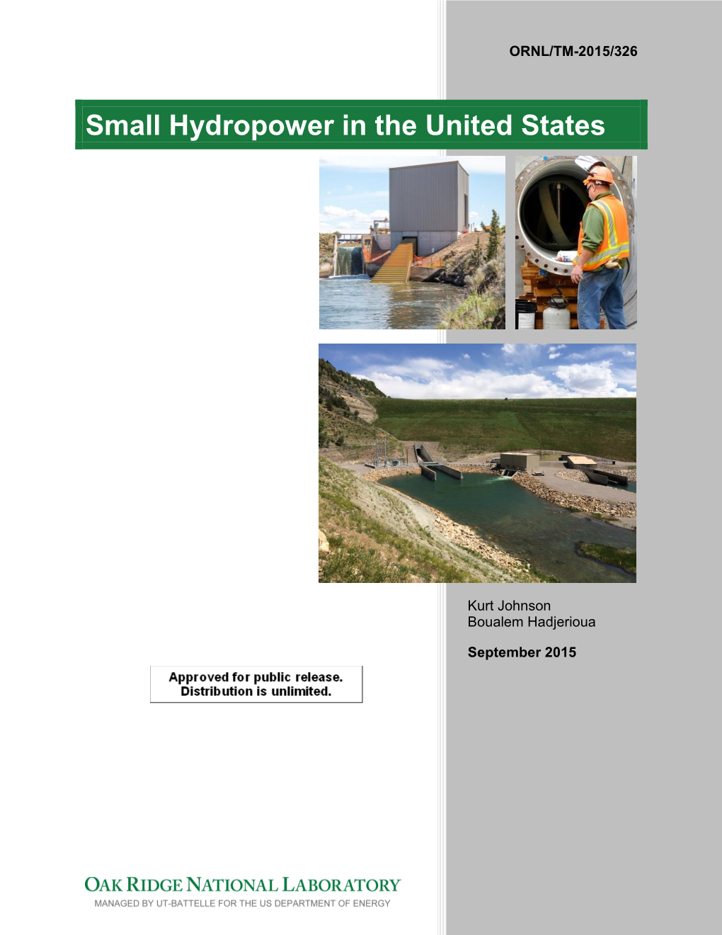 Small Hydropower in the United States