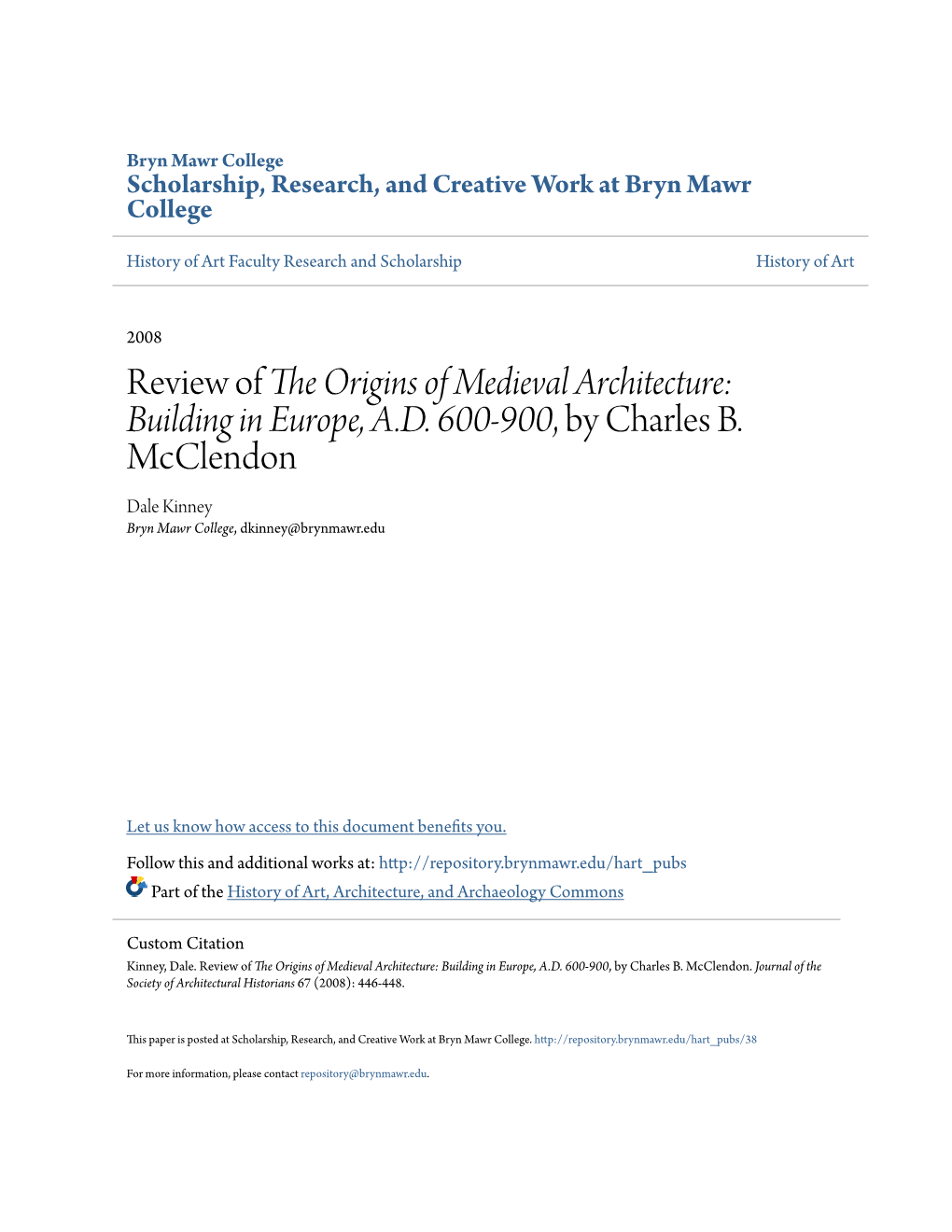 Review of the Origins of Medieval Architecture: Building in Europe, A.D