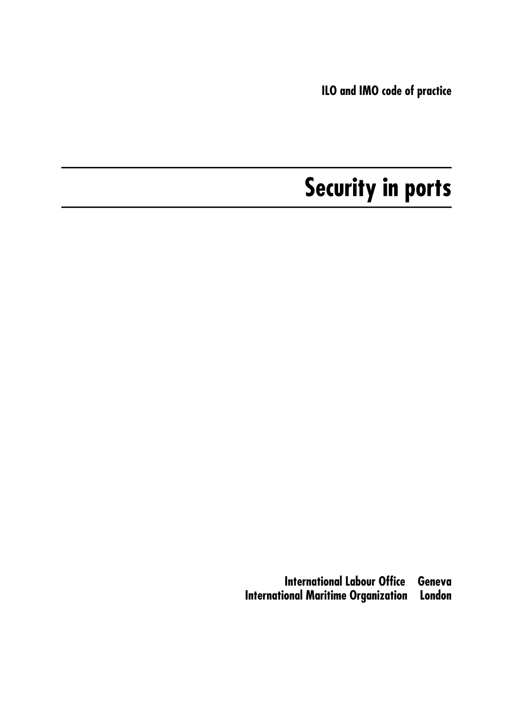 Security in Ports