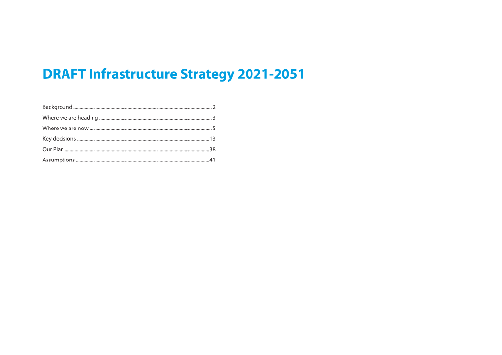 DRAFT Infrastructure Strategy 2021-2051